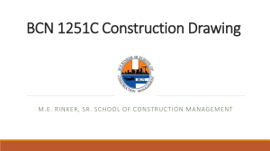 BCN 1251C Construction Drawing Course: Rinker Hall Plan Analysis