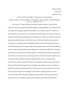 Review of El Clamor P&uacute;blico: Resisting American Empire & Chicano History