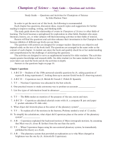 Champions of Science Study Guide: Questions & Activities for Students