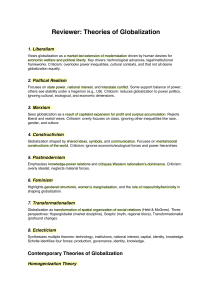 Reviewer Theories of Globalization