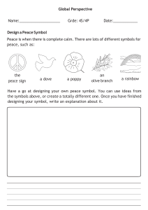 Global Perspective: Design Your Own Peace Symbol Worksheet (Grade 4)
