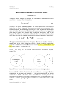 Pressure Forces & Surface Tension Handouts | Fluid Mechanics CENG2220 HKUST