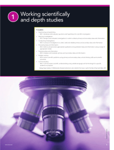 Biology: Working Scientifically & Depth Studies | Scientific Method Guide