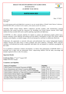BVRTSE MUN 2025: Model UN Conference for Student Development