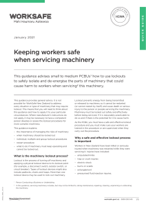 WorkSafe NZ: Machinery Lockout Guide for Worker Safety & Servicing