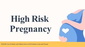 High Risk Pregnancy: Factors, Assessment & Cardiovascular Management