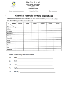 Chemical Reactions & Salt Preparation Worksheet | Grade 8 Science