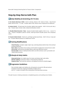 Nerve-Safe Training & Stretching Plan for Thoracic Outlet Compression