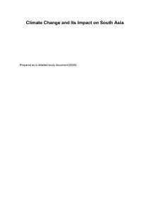 Climate Change in South Asia: Impacts on Water & Agriculture (2025 Study)