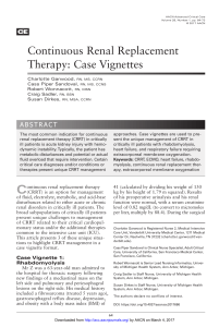 CRRT Case Vignettes: Rhabdomyolysis, Heart Failure, ECMO in Critical Care