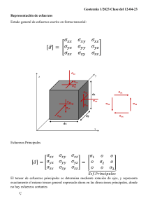 Clase del 12-04 Estado general de esfuerzos escrito en forma tensorial