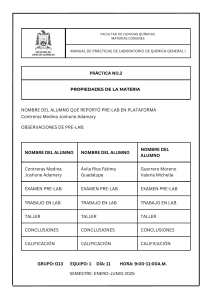 Manual de Pr&aacute;cticas de Laboratorio Qu&iacute;mica General I
