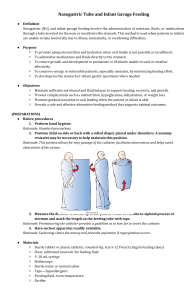 Nasogastric Tube and Infant Gavage Feeding Procedure Guide