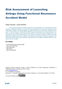 Risk Assessment of Ship Launching Airbags Using FRAM Model
