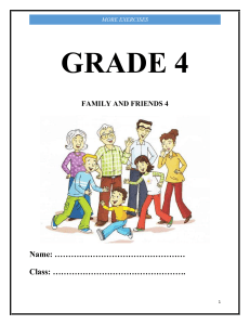 Grade 4 English Exercises: Family and Friends 4 Workbook