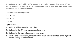 Customer Lifetime Value Calculation: ABC Company Case Study Exercise