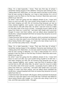 First Day of School: Social Dynamics & Empathy | Narrative Excerpt