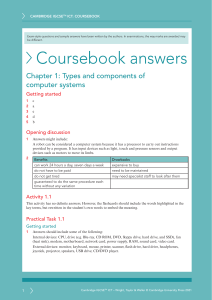 Cambridge IGCSE ICT Coursebook Answers