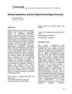 Nomad Aesthetics & Global Knowledge Economy: Critical Organization Science