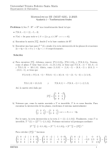Conjunto de Problemas Transformaciones Lineales MAT 023