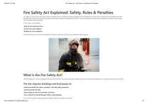 Fire Safety Act Singapore: Rules, Compliance, Penalties & Tips
