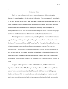 Ceratopsian Horns: Purpose, Evolution, and Reproductive Success