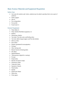 Basic Science Lab Equipment & Materials Requisition List