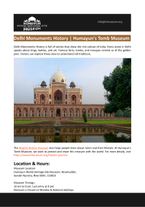 Humayun's Tomb Museum: Delhi Monuments History & Visitor Info