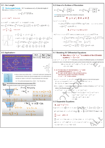 Długość Łuku, Powierzchnia Obrotowa i Równania Różniczkowe - Matematyka
