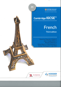 Cambridge IGCSE French Third Edition Textbook | Hodder Education