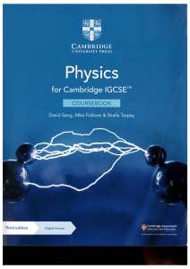 Physics for Cambridge IGCSE™ Coursebook - David Sang, Mike Follows, Sheila Tarpey