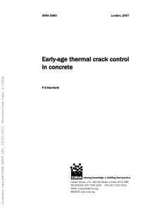 Early-Age Thermal Crack Control in Concrete: Design Guide C660