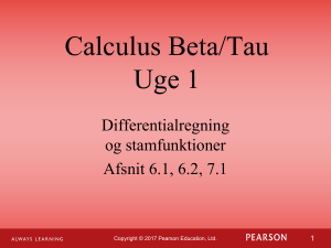 Calculus: Differentialregning og stamfunktioner