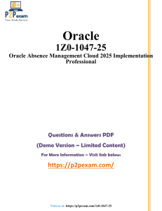 Oracle 1Z0-1047-25 Exam Questions & Answers