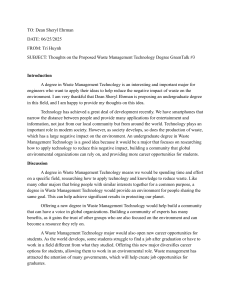 Proposed Waste Management Technology Degree: Benefits & Career Paths