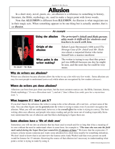 Allusion in Literature: Definition, Examples & Exercises for English 9