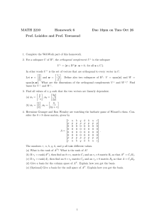 MATH 2210 Homework 6: Linear Algebra Problems & Solutions