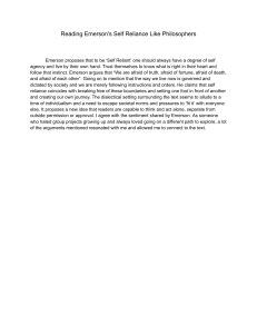 Emerson's Self-Reliance: A Philosophical Analysis & Personal Reflection