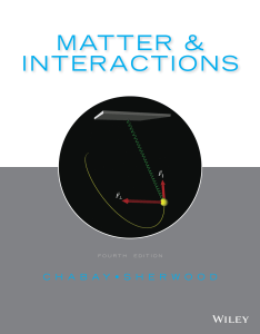 Matter & Interactions 4th Ed. Physics Textbook