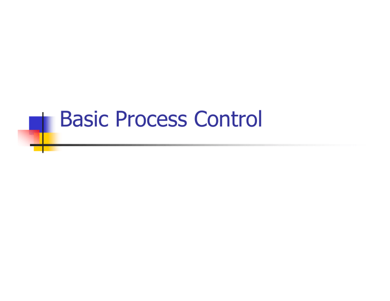 Basic Process Control: Principles & Systems