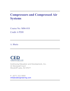 Compressors and Compressed Air Systems: Course M06-018 Fundamentals