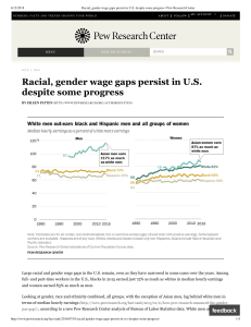 Racial & Gender Wage Gaps Persist in US: Pew Research Center Analysis