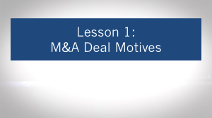 M&A Deal Motives: Strategic, Financial Buyers & Market Outlook