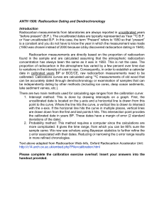 Radiocarbon Dating & Dendrochronology: ANTH 1500 Calibration Exercise