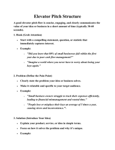 Elevator Pitch Structure: Guide to Crafting a Compelling Pitch
