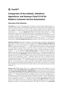 AI Customer Service Automation: Ava, Salesforce Agentforce, Genesys CX