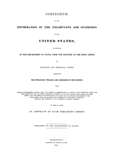 US Census Compendium 1841: Inhabitants & Statistics Report