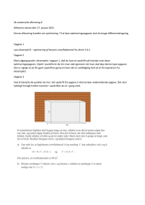 Matematik Aflevering 6: Optimering med Differentialregning