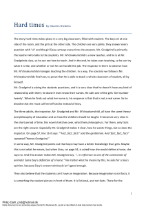 Hard Times by Charles Dickens: Educational Philosophy Analysis