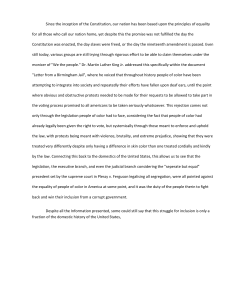 Unfulfilled Promise of Equality: US History & Civil Rights Struggle